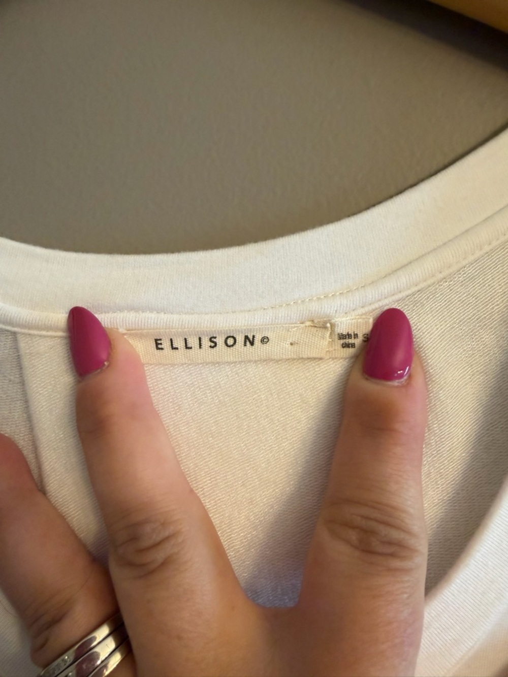 Ellison White Scallop Front V-Neck Maxi T-Shirt Dress - Picture 3 of 7